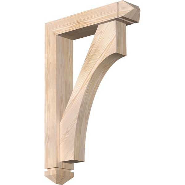 Ekena Millwork Westlake Arts and Crafts Smooth Bracket w/ Offset Brace, Douglas Fir, 5 1/2"W x 24"D x 36"H BKT0604X24X36WTL03SDF - main